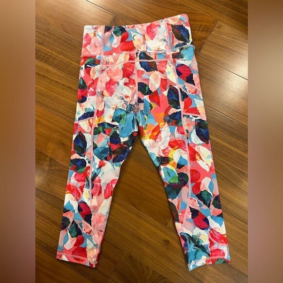 Zyia floral active leggings women’s size 8 to 10 - Picture 9 of 12